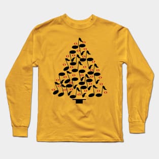 Black Musical Christmas Tree Long Sleeve T-Shirt